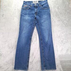 Ariat M4 Jean Men 30x33, Tag 30x34 Bootcut Blue Stretch Denim Low Rise Distress